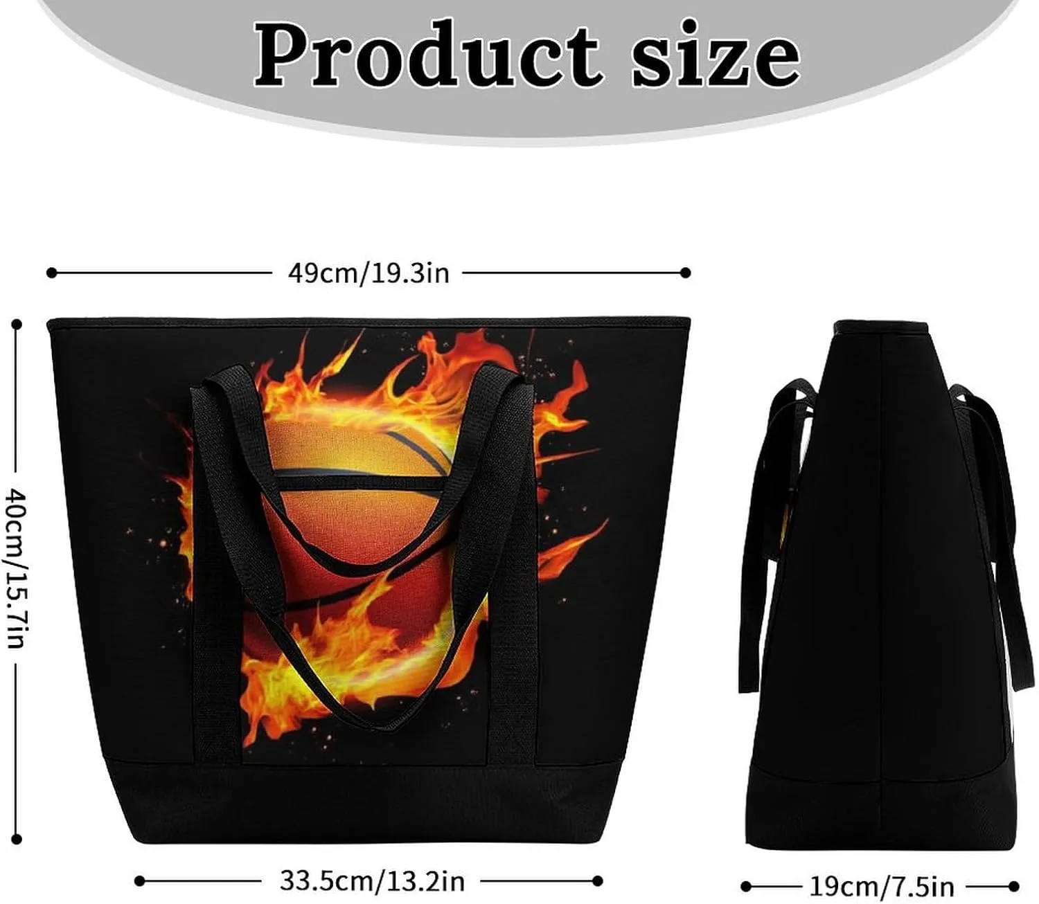 Fashionable Commuter Tote Bag Large Insulated Work Handbag