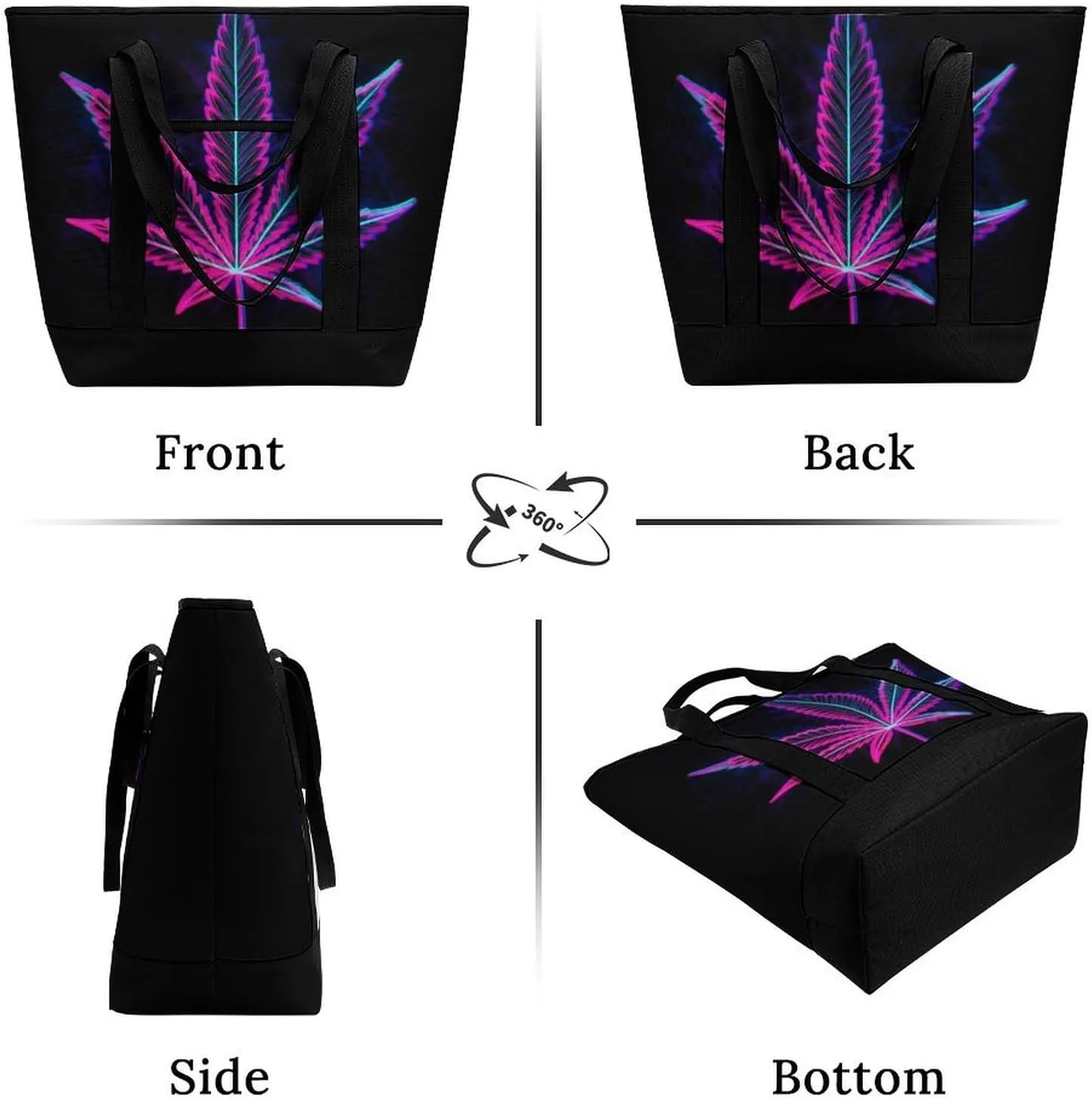 Fashionable Commuter Tote Bag Large Insulated Work Handbag