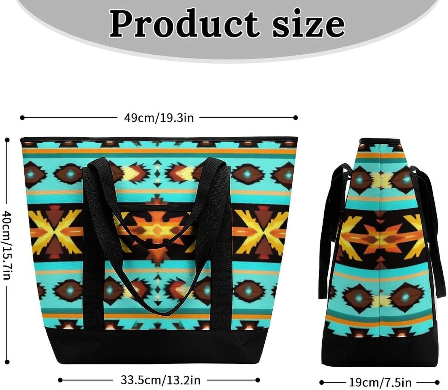 Fashionable Commuter Tote Bag Large Insulated Work Handbag