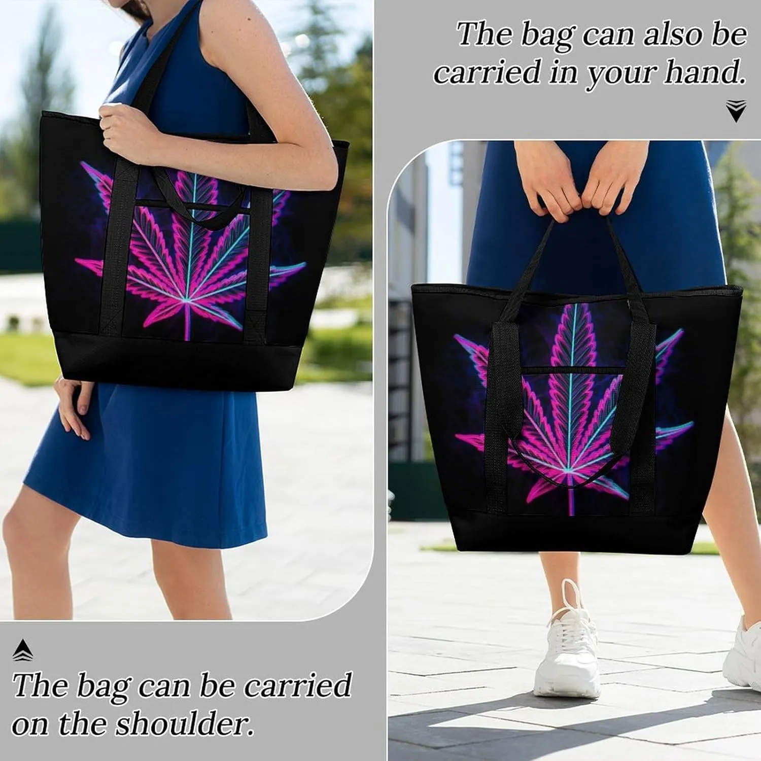 Fashionable Commuter Tote Bag Large Insulated Work Handbag