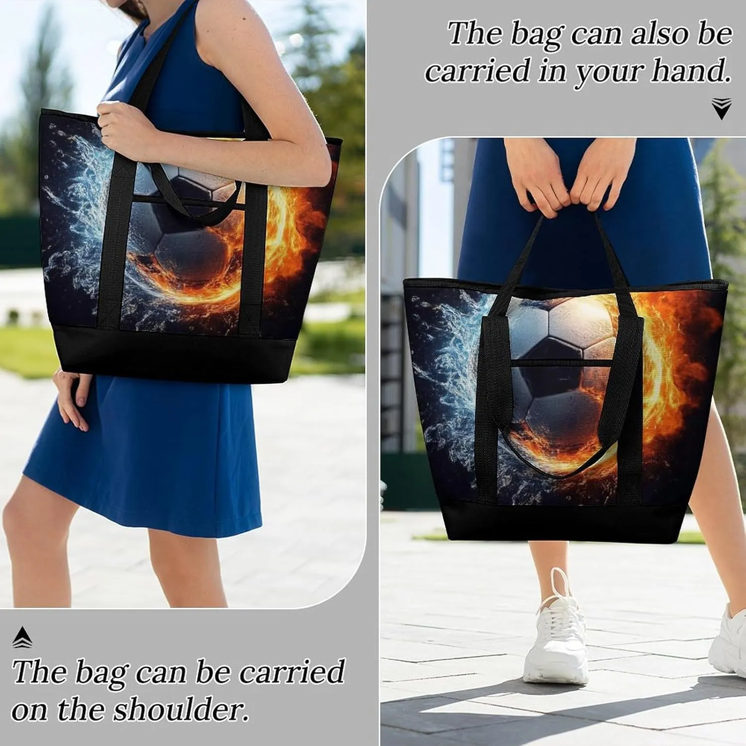 Fashionable Commuter Tote Bag Large Insulated Work Handbag