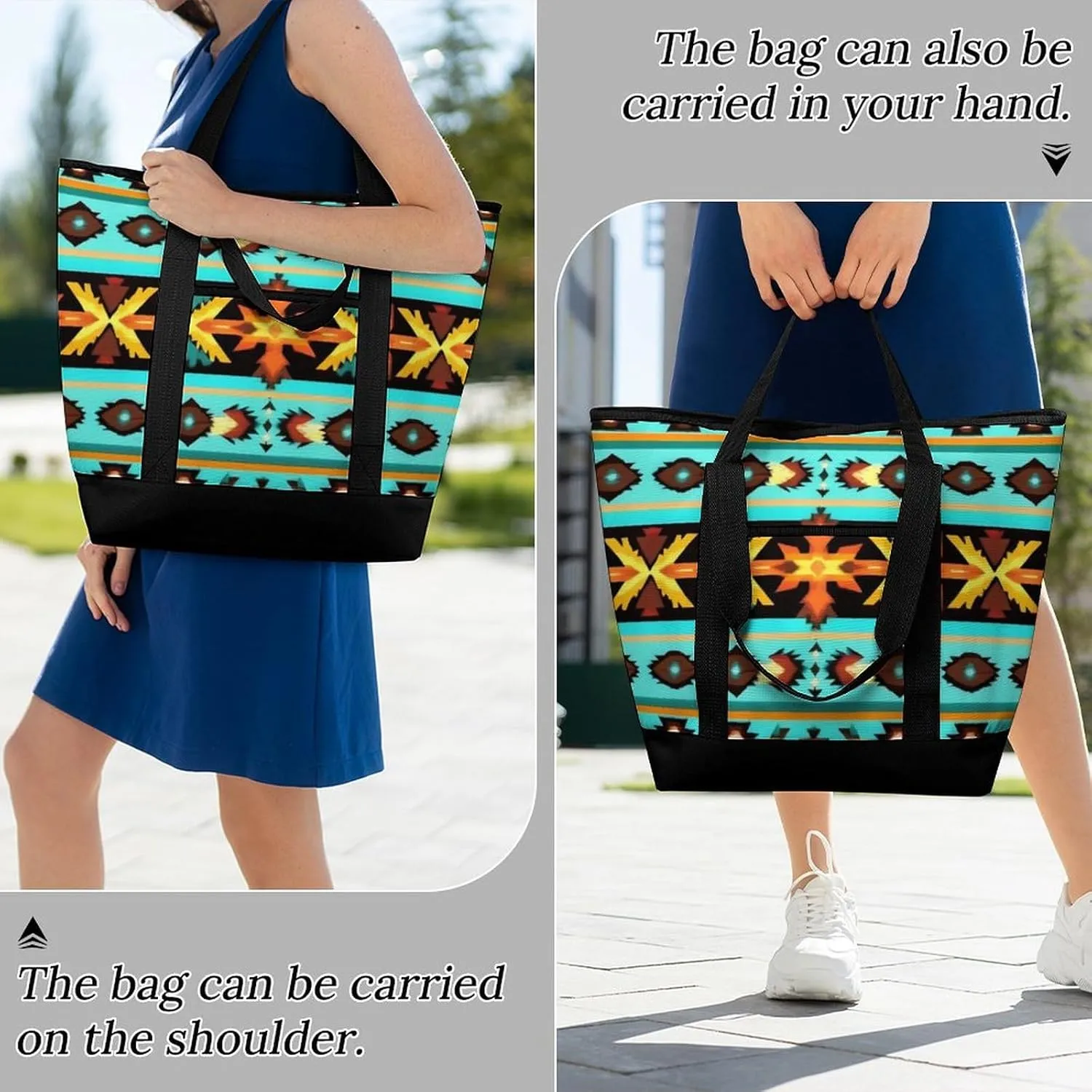 Fashionable Commuter Tote Bag Large Insulated Work Handbag