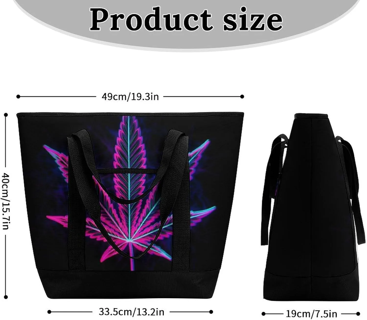 Fashionable Commuter Tote Bag Large Insulated Work Handbag