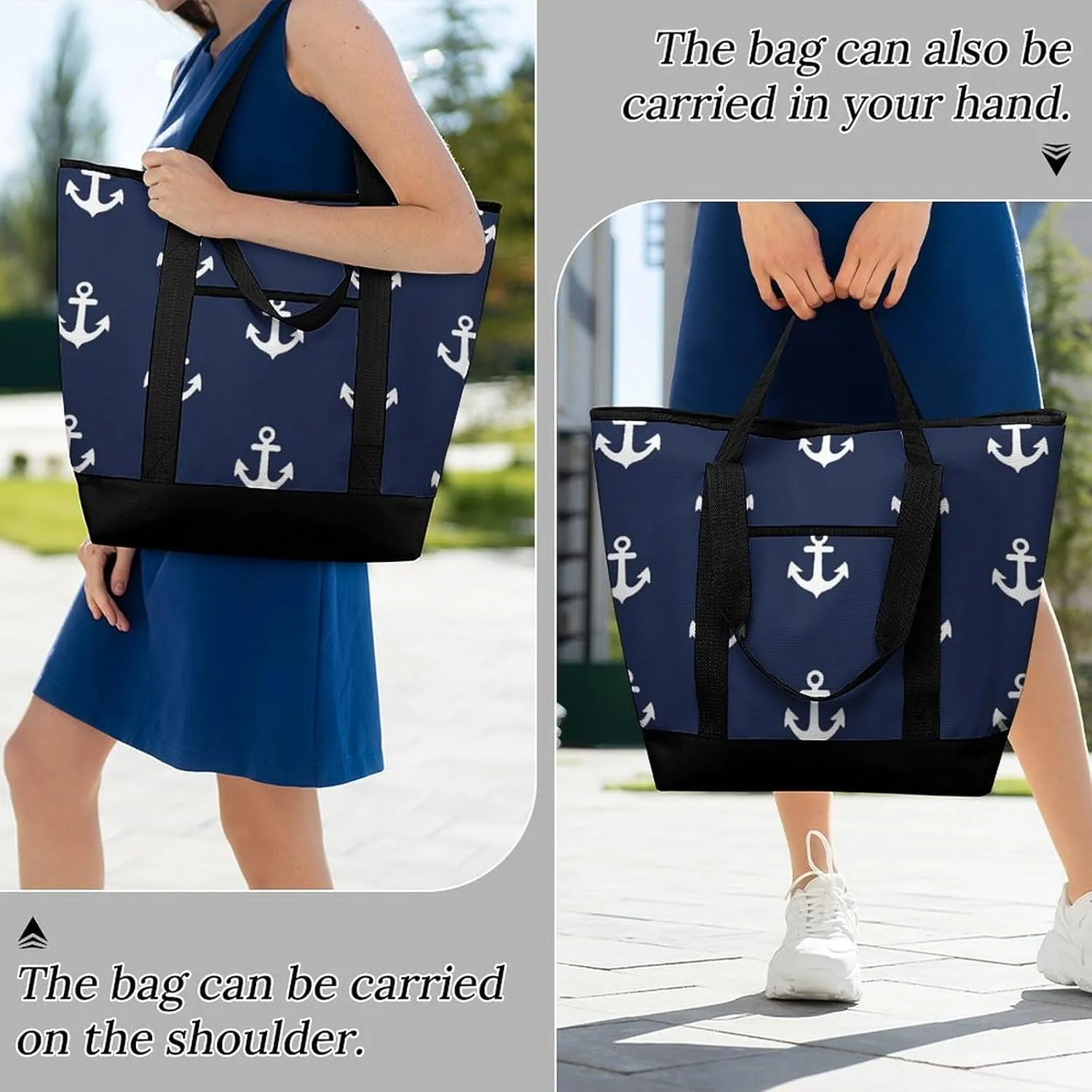 Fashionable Commuter Tote Bag Large Insulated Work Handbag
