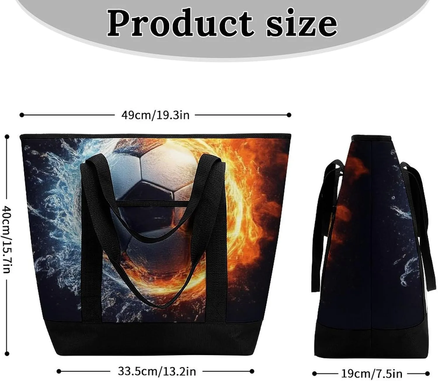 Fashionable Commuter Tote Bag Large Insulated Work Handbag