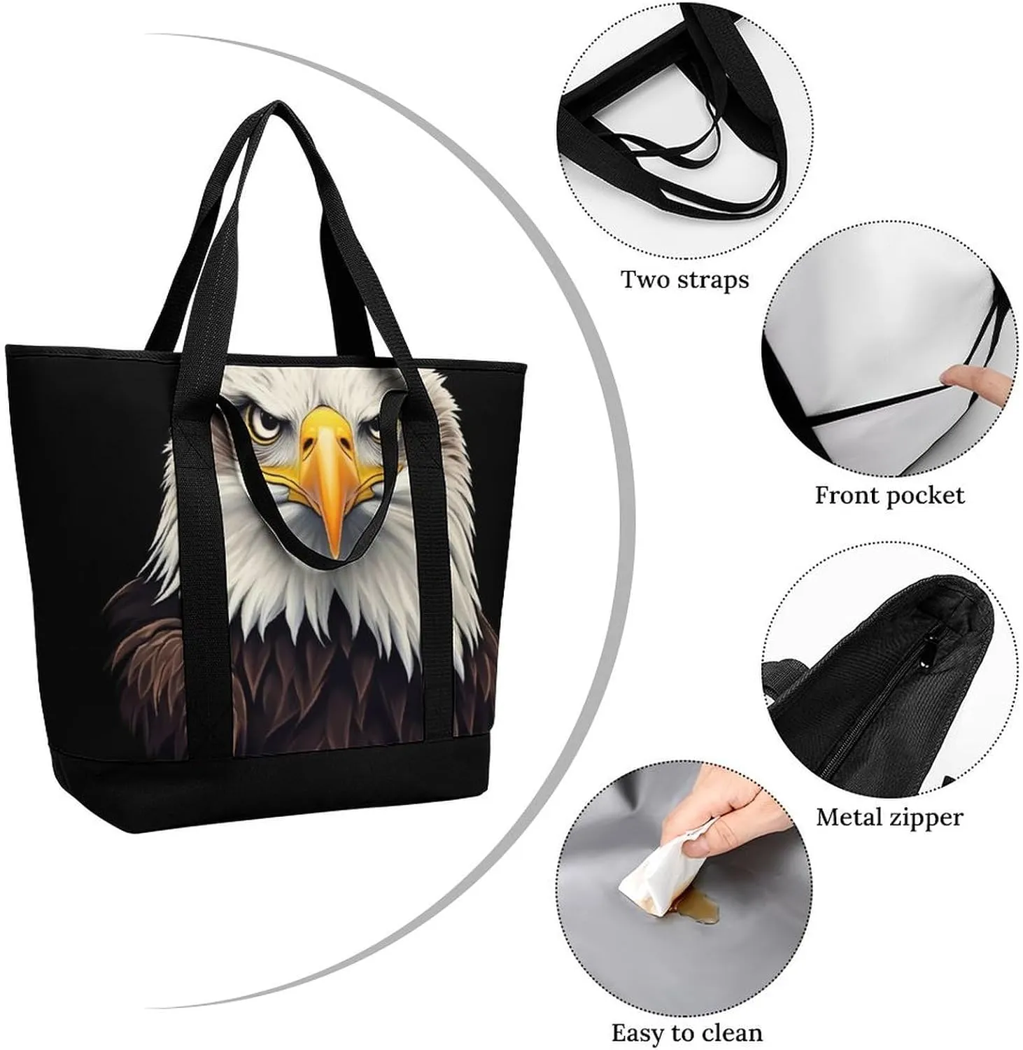 Fashionable Commuter Tote Bag Large Insulated Work Handbag