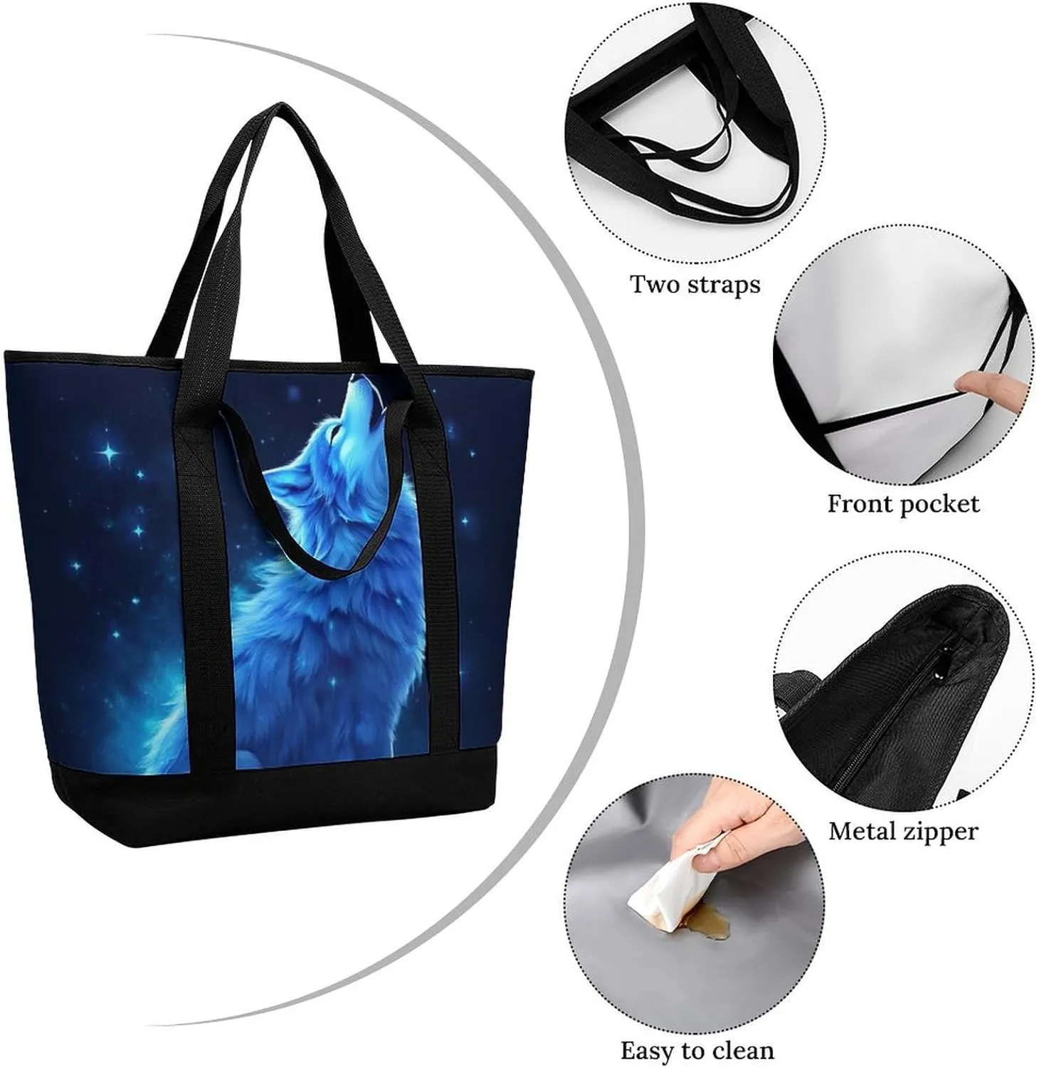 Fashionable Commuter Tote Bag Large Insulated Work Handbag