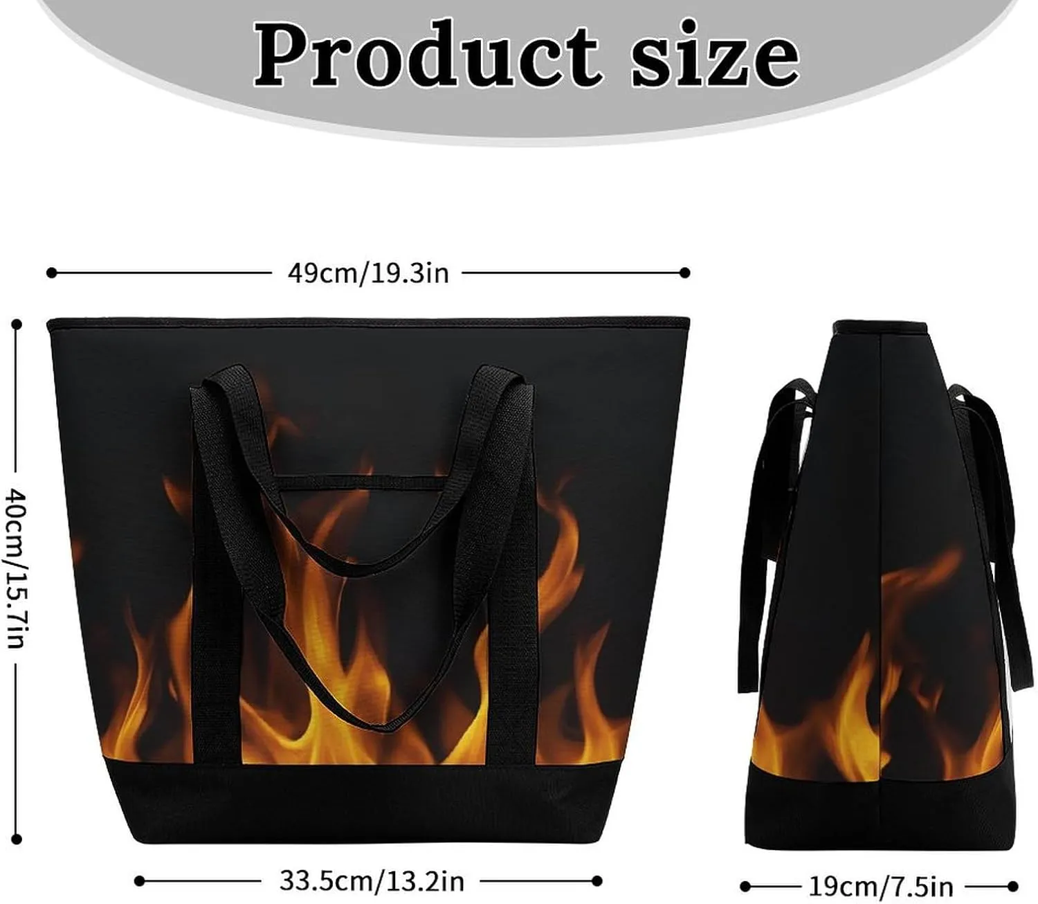 Fashionable Commuter Tote Bag Large Insulated Work Handbag