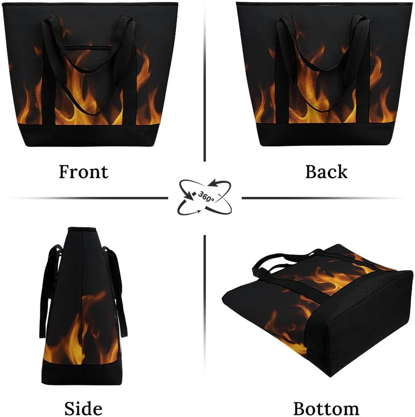 Fashionable Commuter Tote Bag Large Insulated Work Handbag