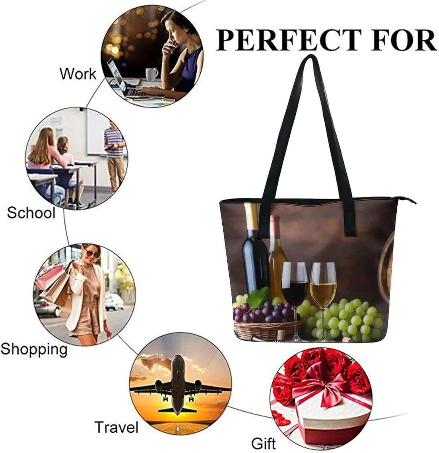 Fashionable Laptop Tote Bag For Women & Men, Large Work Commuter Bag