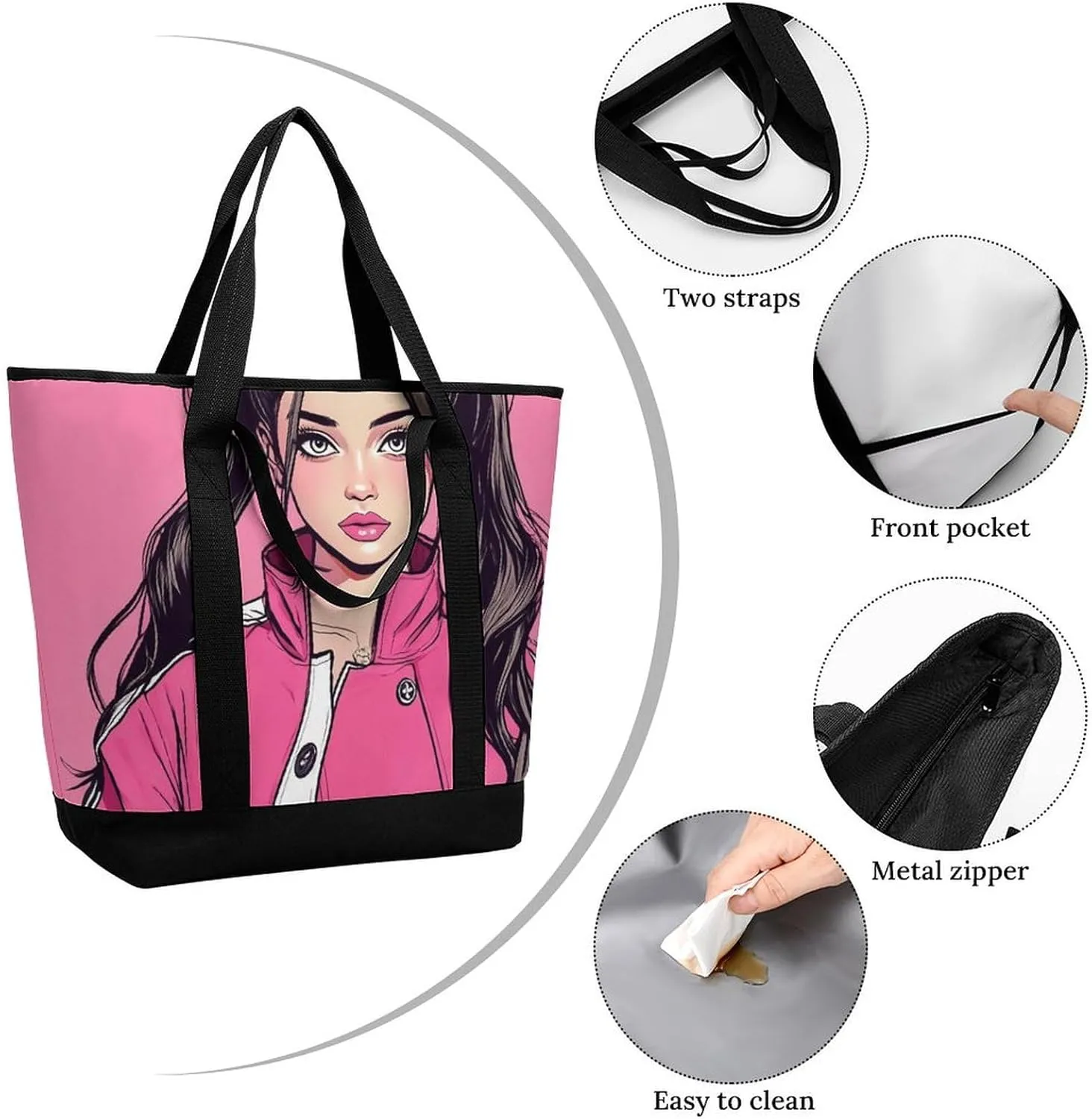 Fashionable Large Thermal Tote Bag Insulated Work/Commute Bag For Women & Men