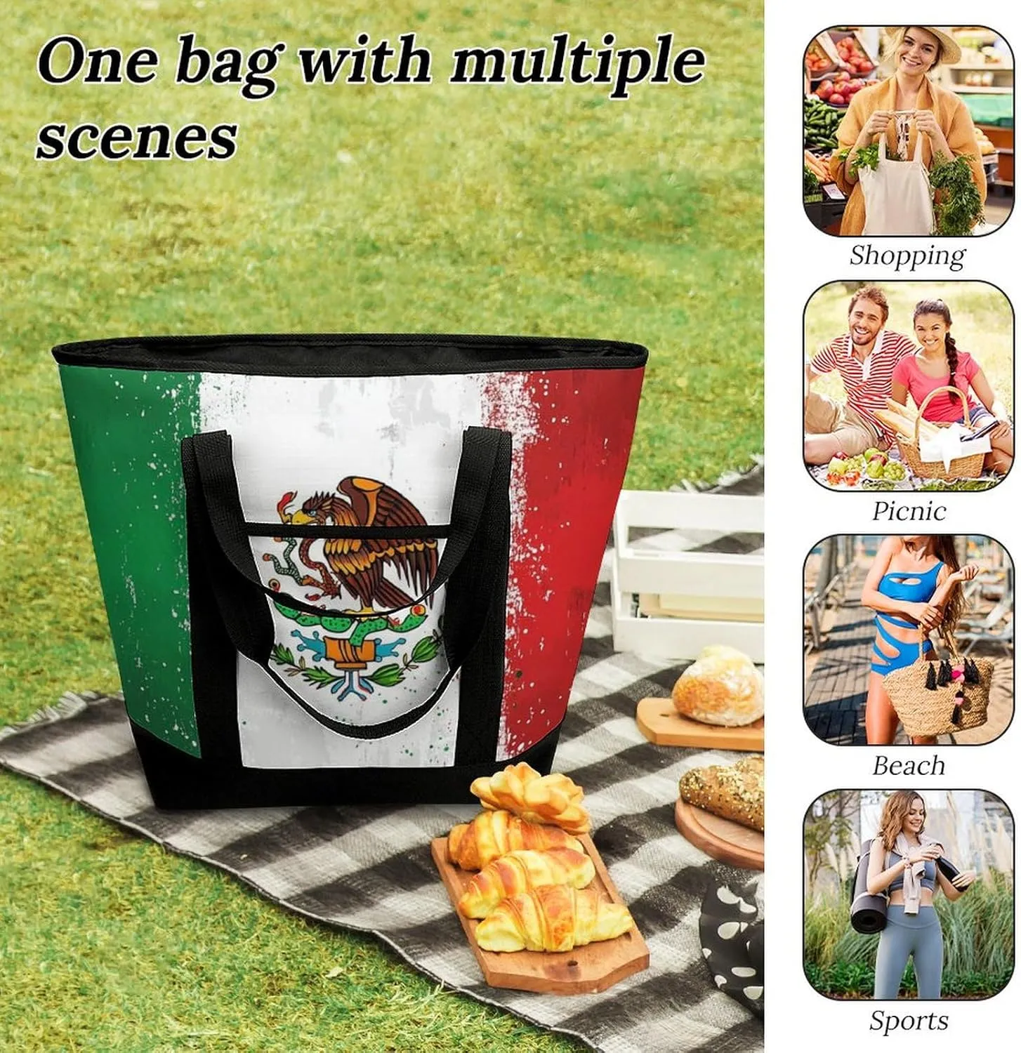 Fashionable Large Thermal Tote Bag Insulated Work/Commute Bag For Women & Men