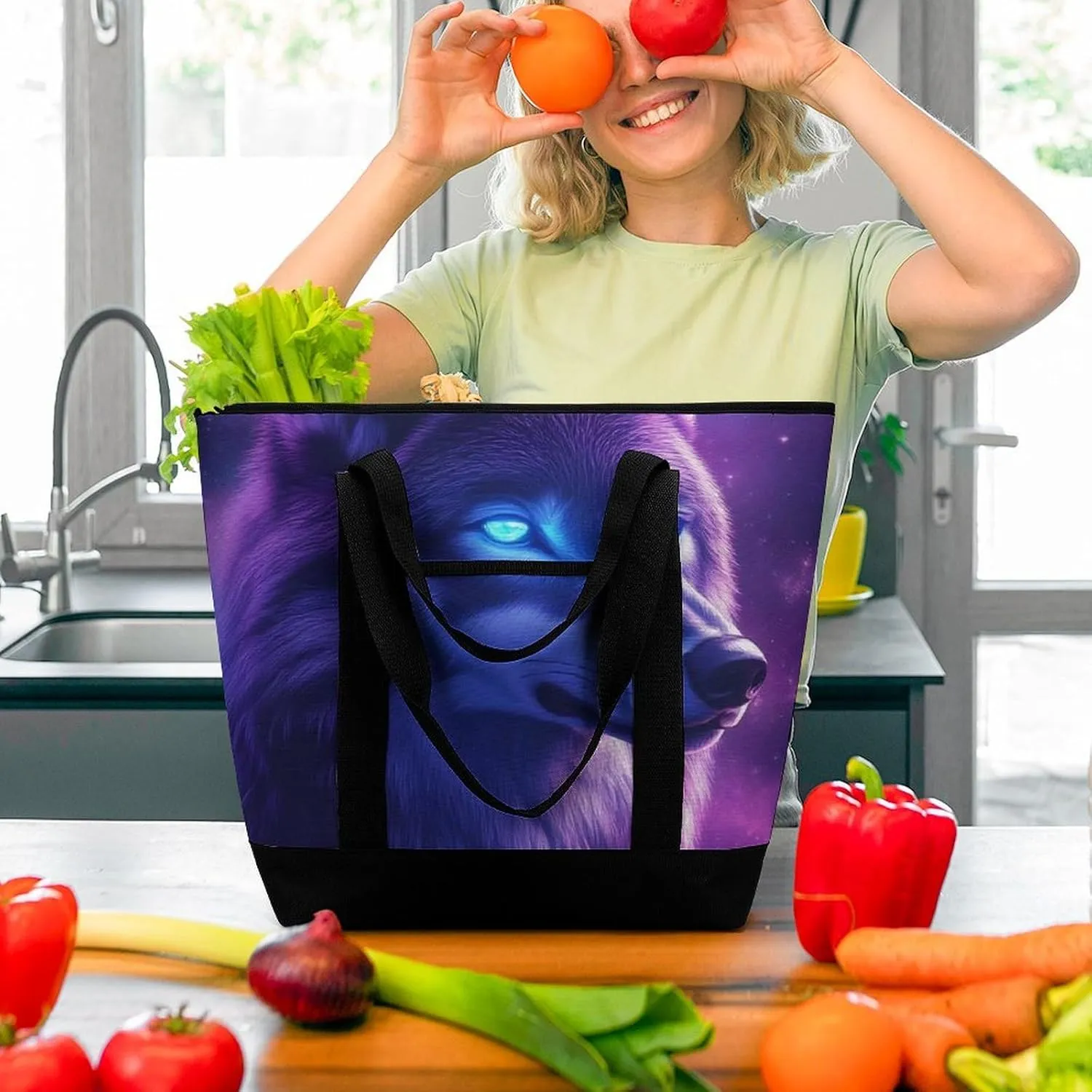 Fashionable Large Thermal Tote Bag Insulated Work/Commute Bag For Women & Men