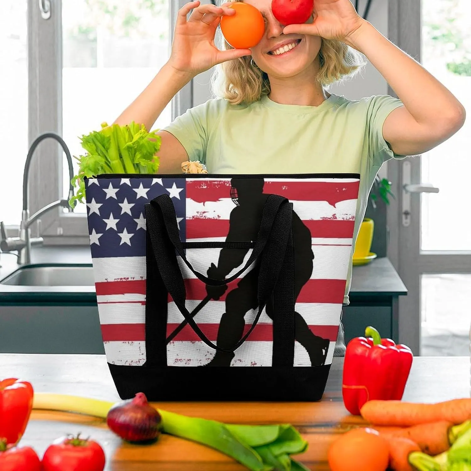 Fashionable Large Thermal Tote Bag Insulated Work/Commute Bag For Women & Men