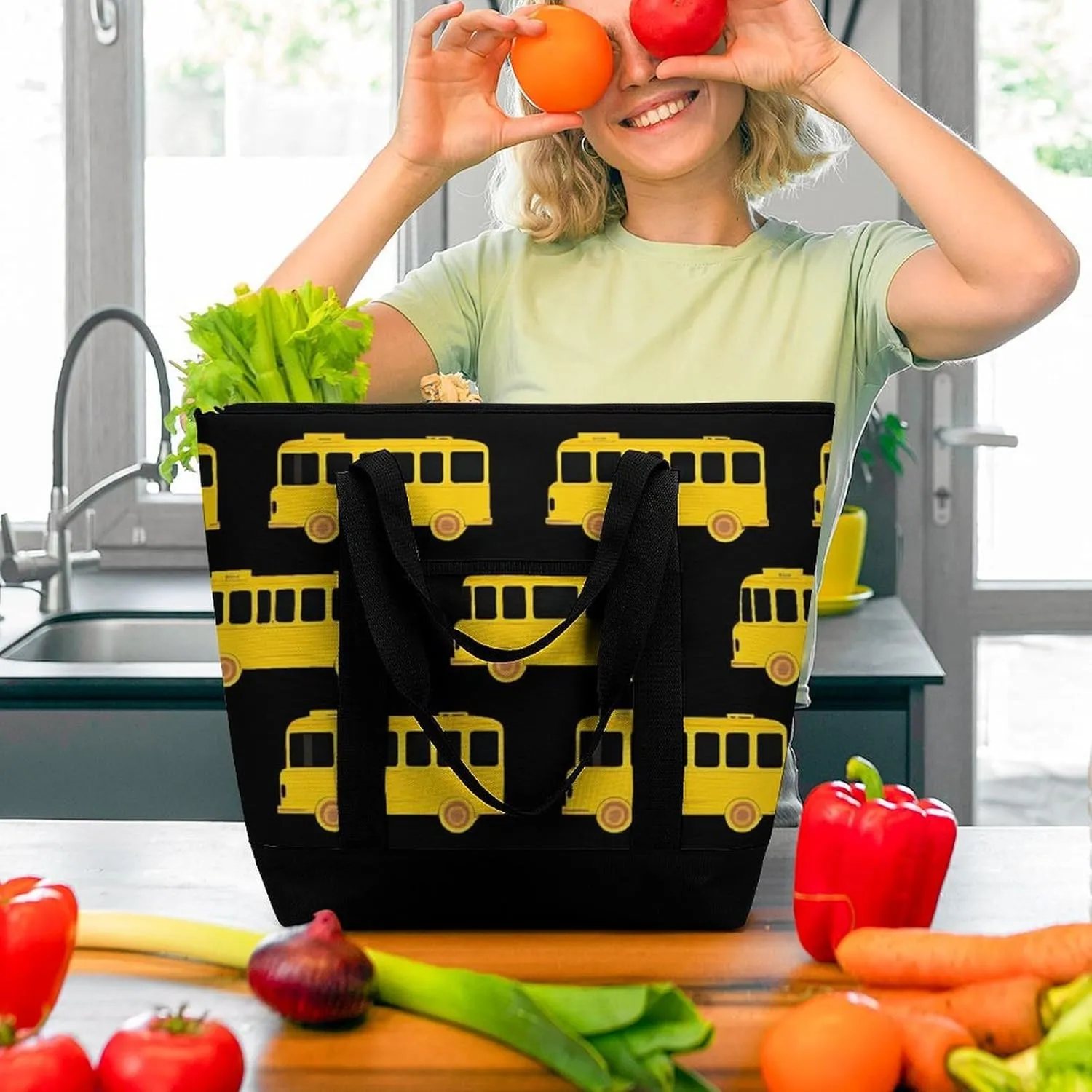Fashionable Large Thermal Tote Bag Insulated Work/Commute Bag For Women & Men