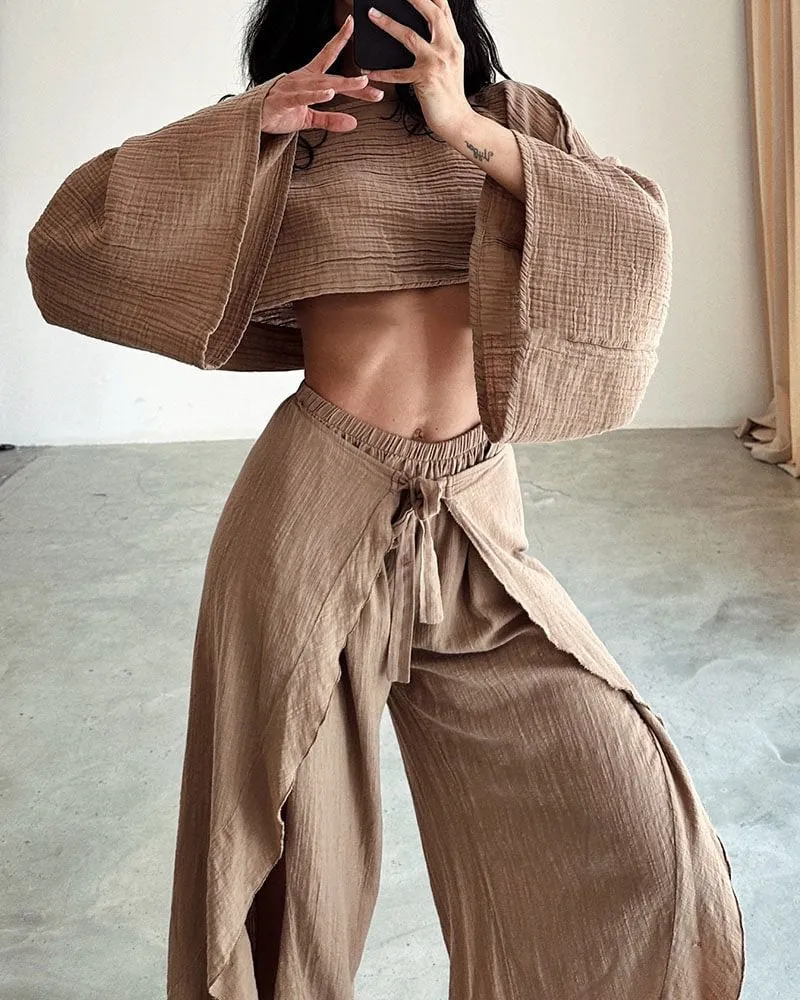 Fashionable Loose Top   Trousers Two-piece Suit