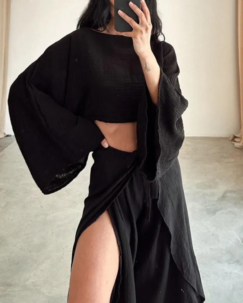 Fashionable Loose Top   Trousers Two-piece Suit