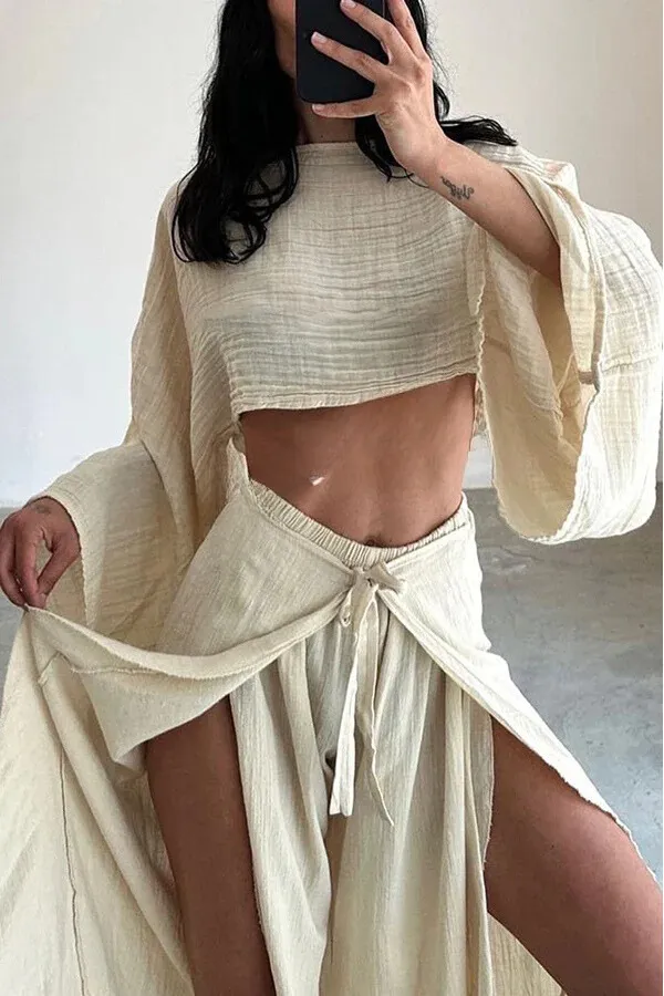Fashionable Loose Top   Trousers Two-piece Suit