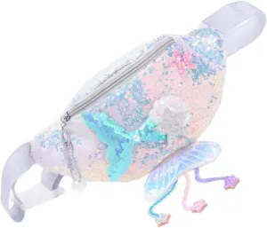 Fashionable Sequin Chest and Girls' Sparkly Fanny Pack for Casual Outings