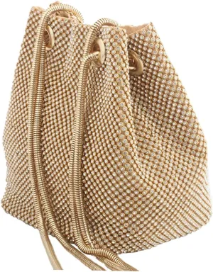 Fashionable Shoulder Bag Beige Clutch Purse Rhinestone Perfect for Wedding Evening