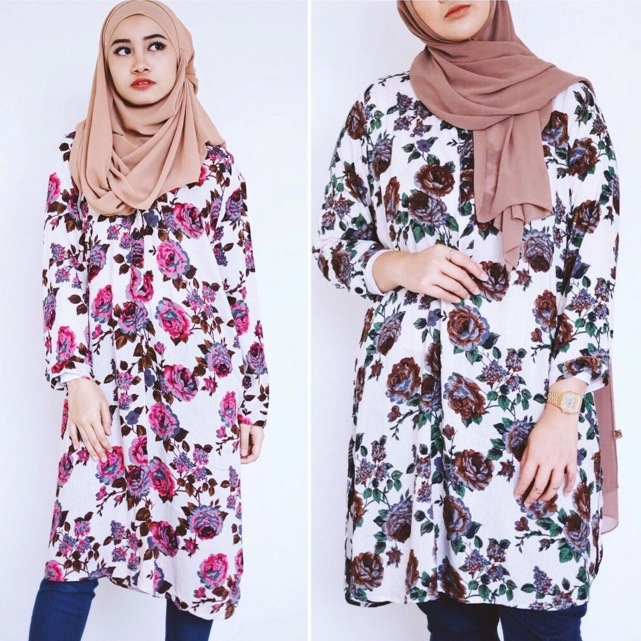 Floral Tunic Tops
