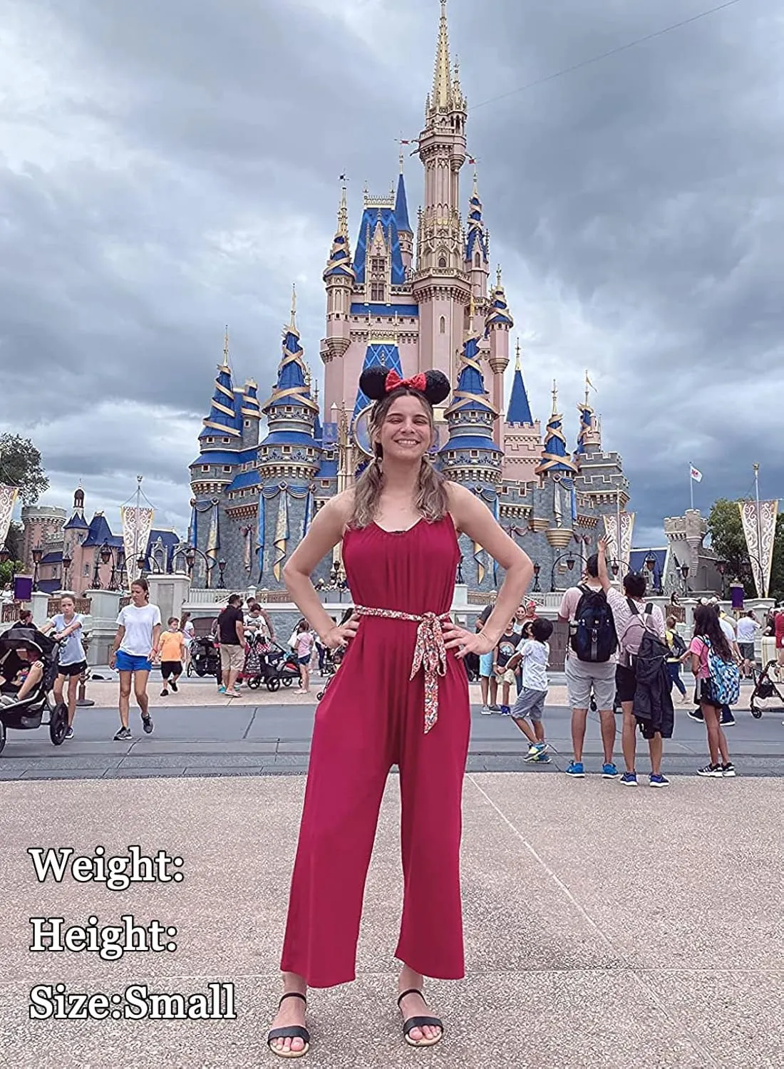 Happy Sailed Womens Casual Jumpsuits Loose Overalls Summer Sleeveless Stretchy Wide Leg Long Pants Romper with Pockets