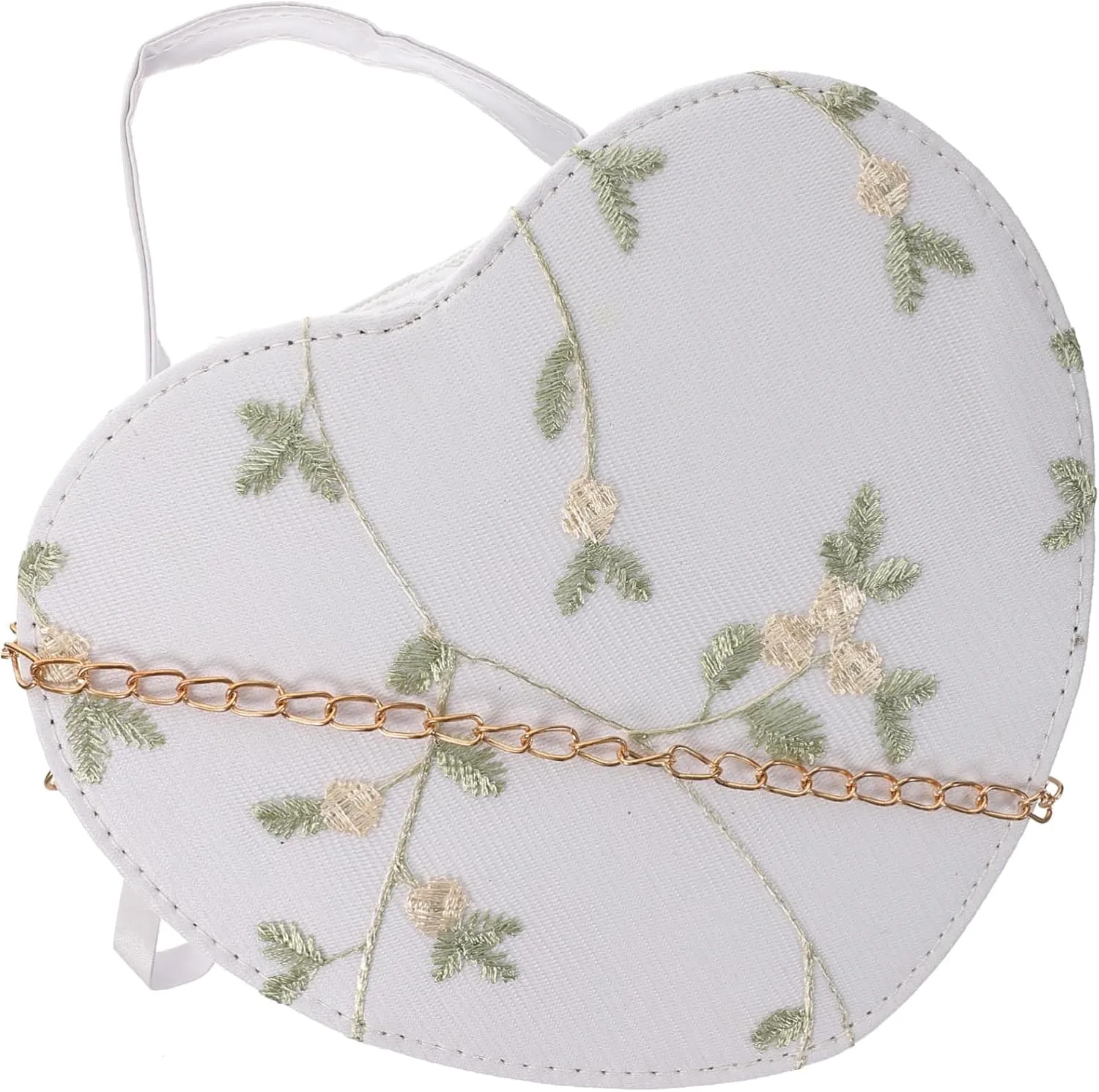 Homoyoyo Handbag Fashionable Chain Handbag Embroidered Heart Bag for Party Formal Events