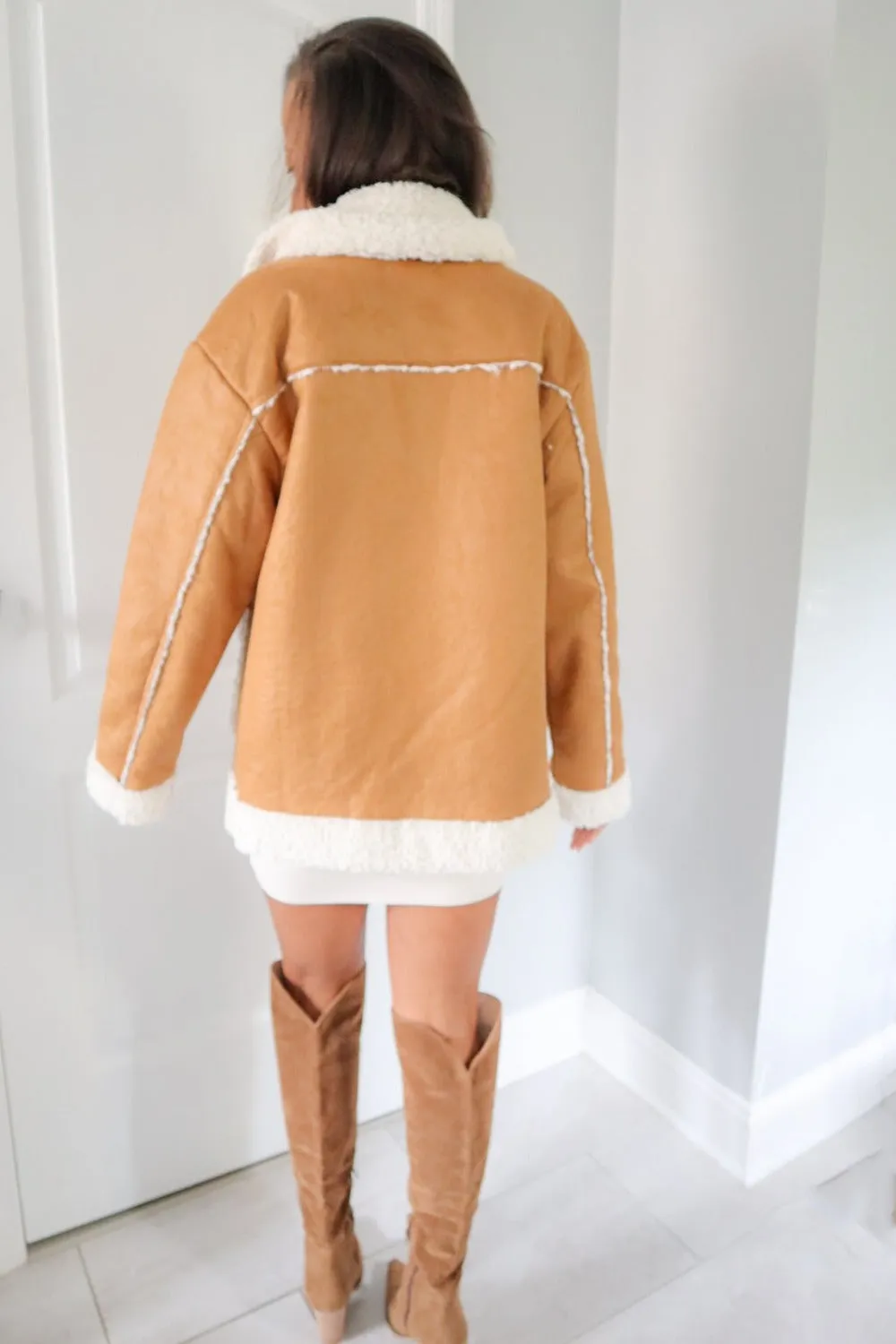 KayKay Faux Suede Shearling Jacket