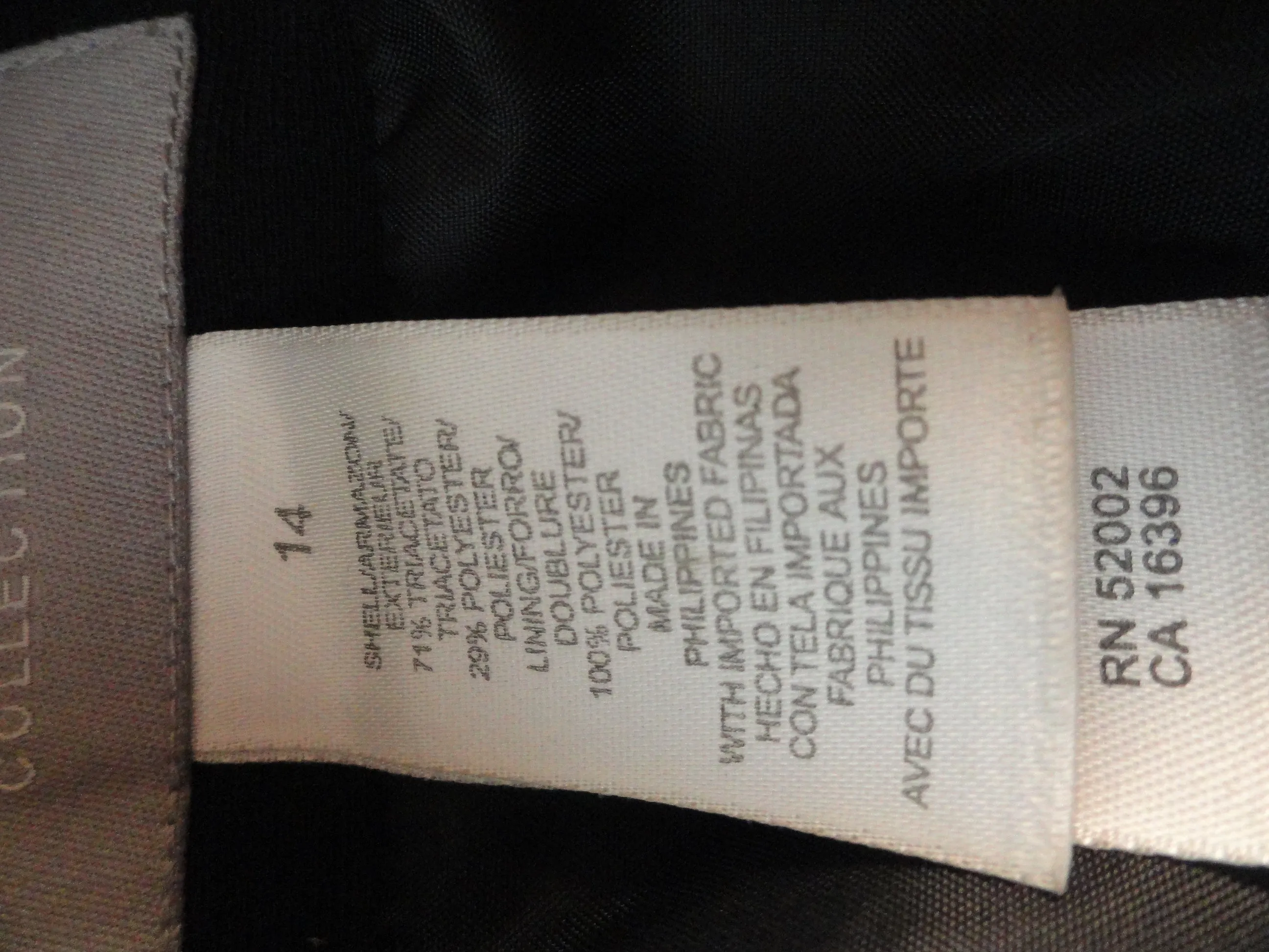 Liz Claiborne 70's Black Jacket Size 14 SKU 000167