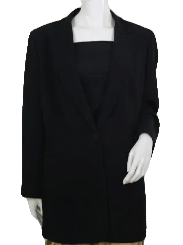 Liz Claiborne 70's Black Jacket Size 14 SKU 000167