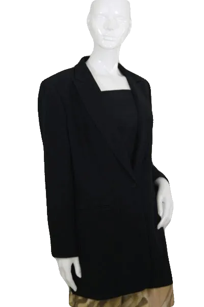 Liz Claiborne 70's Black Jacket Size 14 SKU 000167