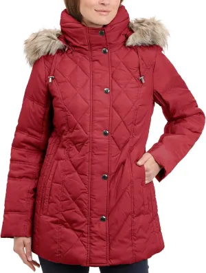 London Fog Women's Diamond Quilted Down Coat