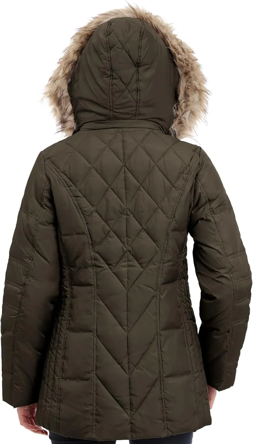 London Fog Women's Diamond Quilted Down Coat