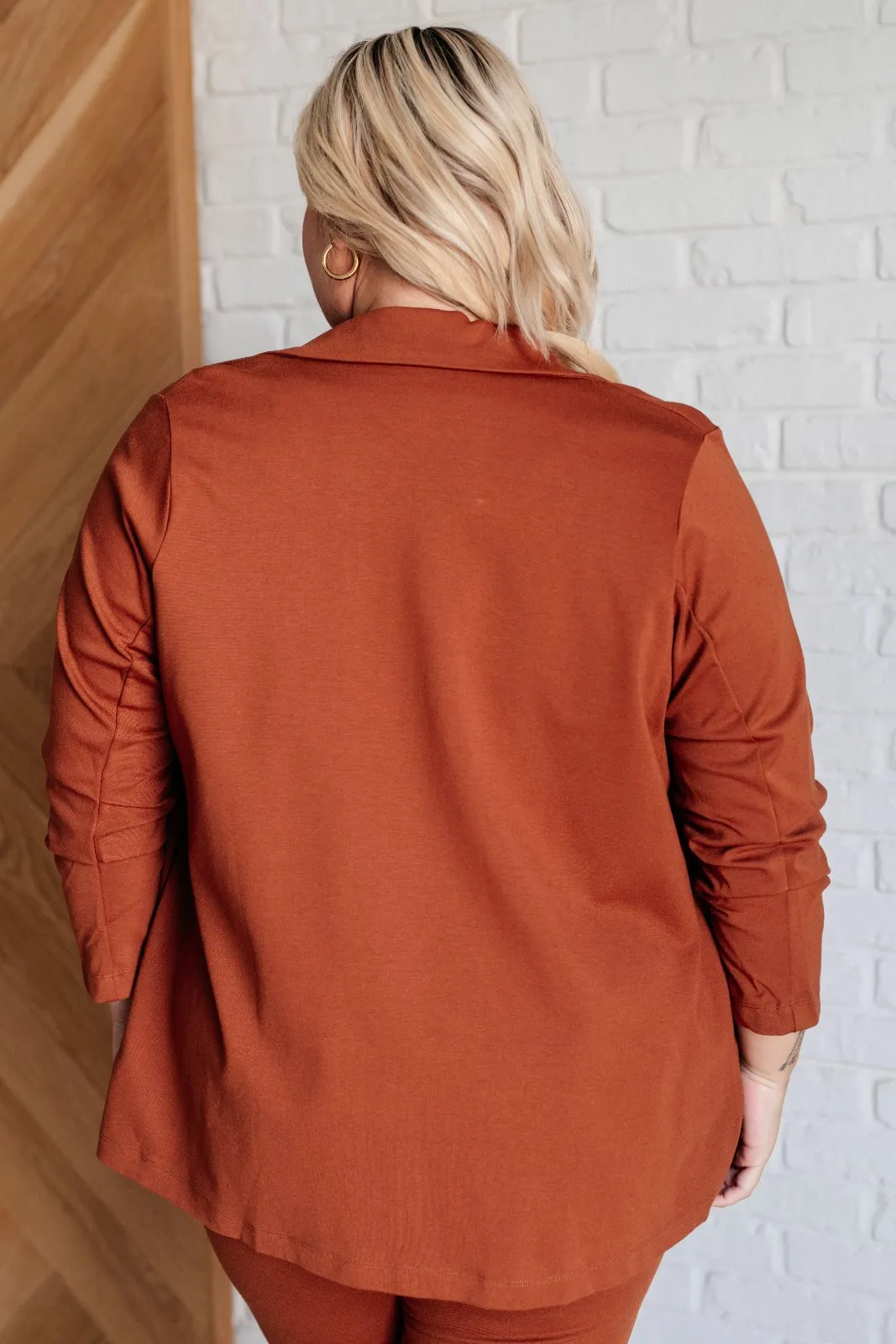 Magic 3/4 Sleeve Blazer in Rust