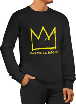 Mens Crewneck Long Sleeve Tops - Standard-Fit Jersey Shirt for Golf Sport