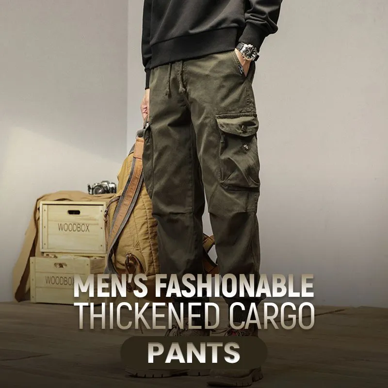 💥Men’s Fashionable Thickened Cargo Outdoor Pants💥