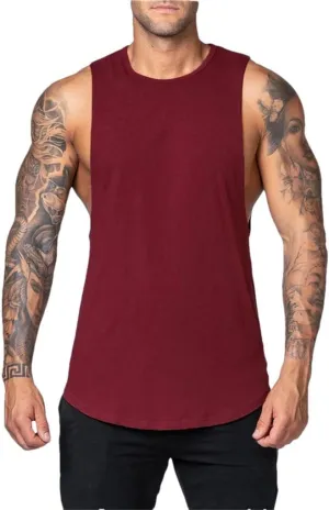Men's Gym Clothing Fitness Cotton Tank Top Men Sleeveless Shirt Breathable O-Neck Vest