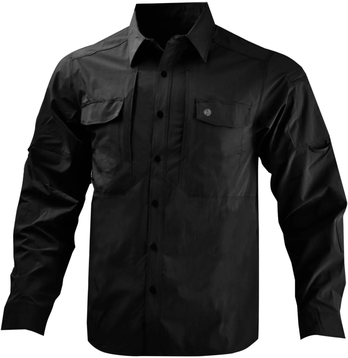 Men's Outdoor Hiking Shirts Long Sleeve Lightweight Quick Dry Sun Protection Shirt Lapel Button Fishing Travel Tops