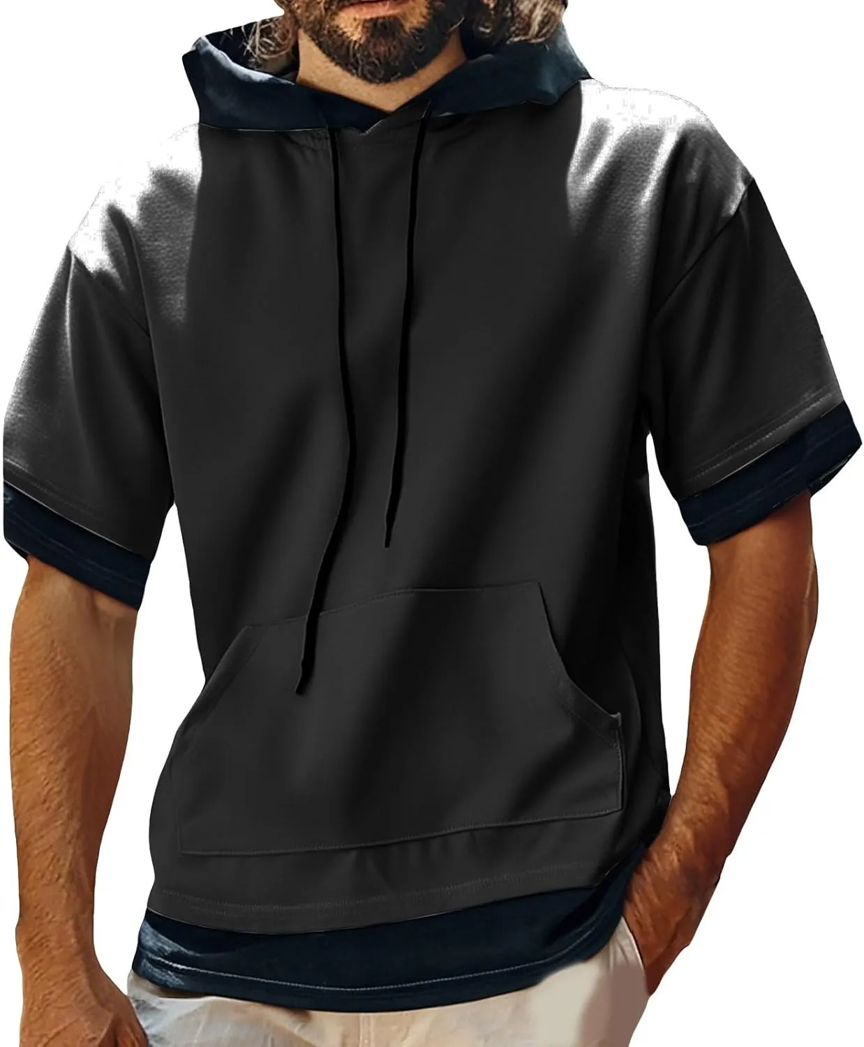 Mens Stylish Workout Tops Cool Quick-Dry Shirt Relaxed Fit Graphic Short Sleeve Summer Daily Tees