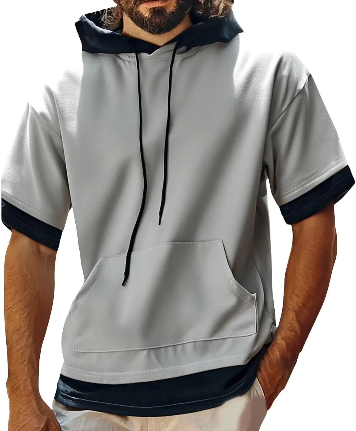 Mens Stylish Workout Tops Cool Quick-Dry Shirt Relaxed Fit Graphic Short Sleeve Summer Daily Tees