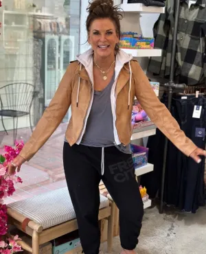 Molly Leather Jacket Au Lait