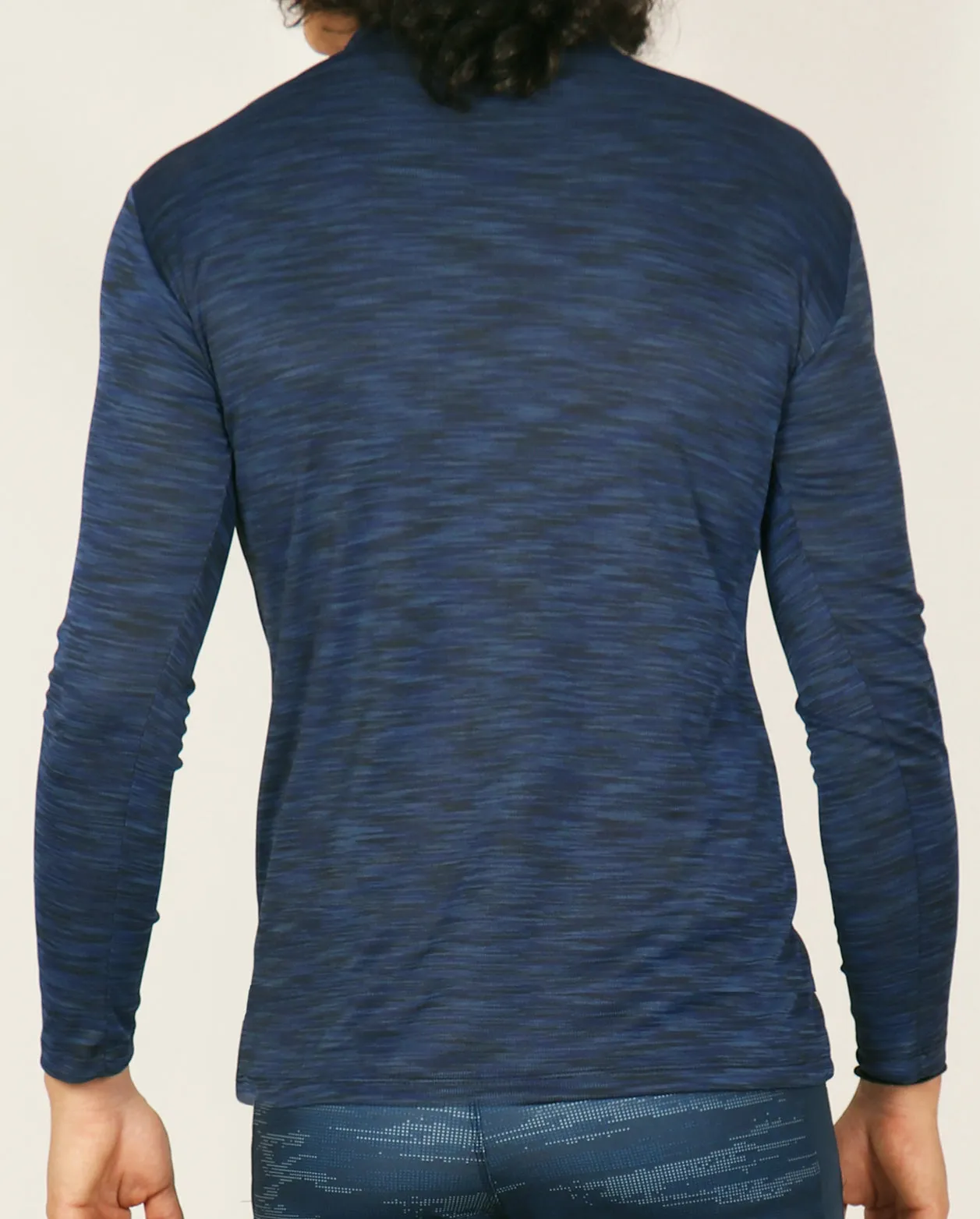Navy Texture Half Zipper