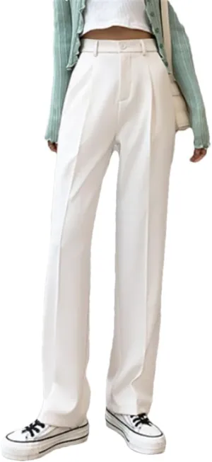 Office Ladies High Waist Harem Pants Women Loose High Waist Suits Pants Female Solid OL Straight Ttrousers