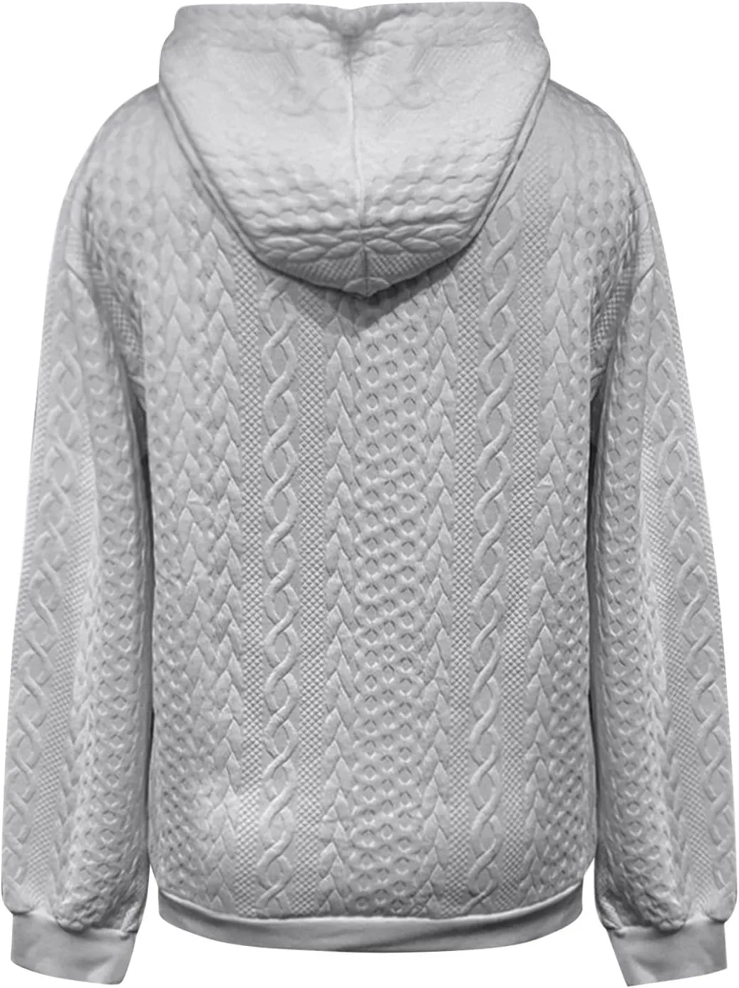 Oversized Sweatshirts for Women Loose Fit Drawstring Waffle Knit Hoodies Casual Cute Solid Long Sleeve Pullover Tops