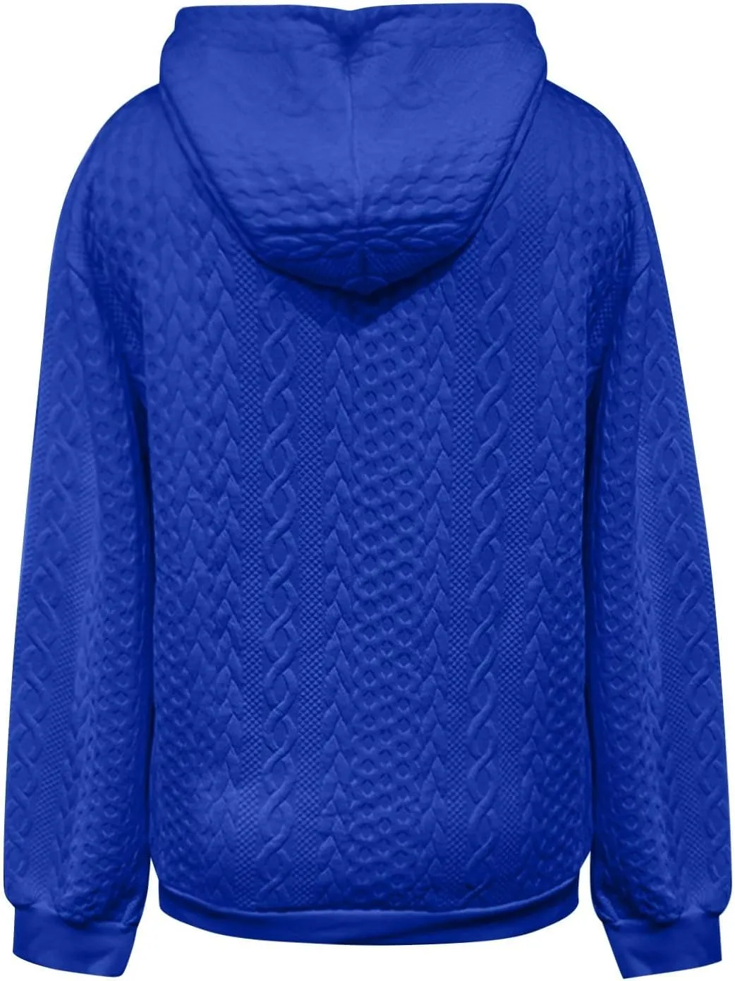Oversized Sweatshirts for Women Loose Fit Drawstring Waffle Knit Hoodies Casual Cute Solid Long Sleeve Pullover Tops