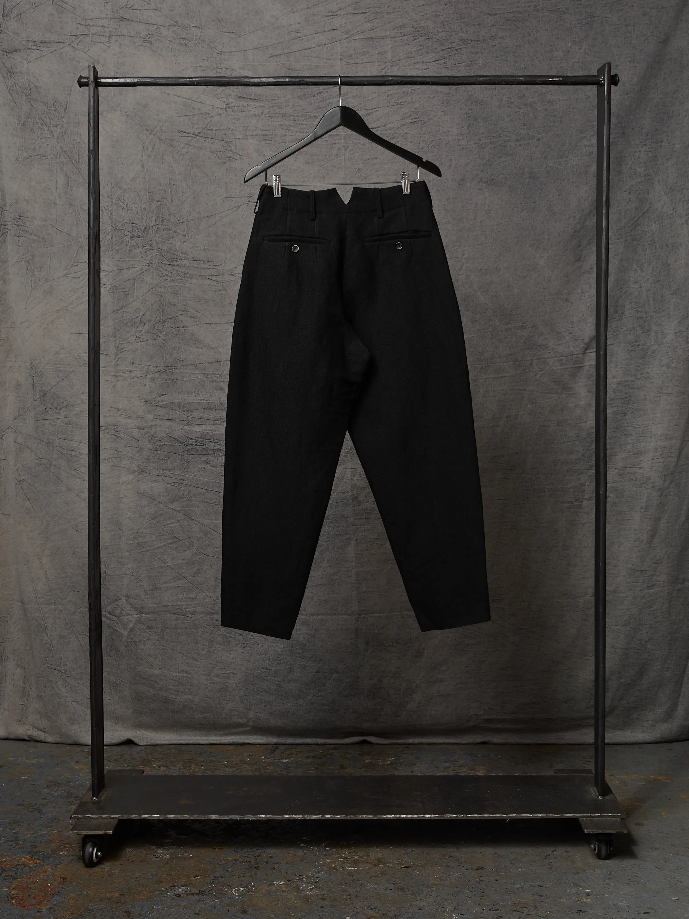 Patrick Pants Linen Wool Conjure Black