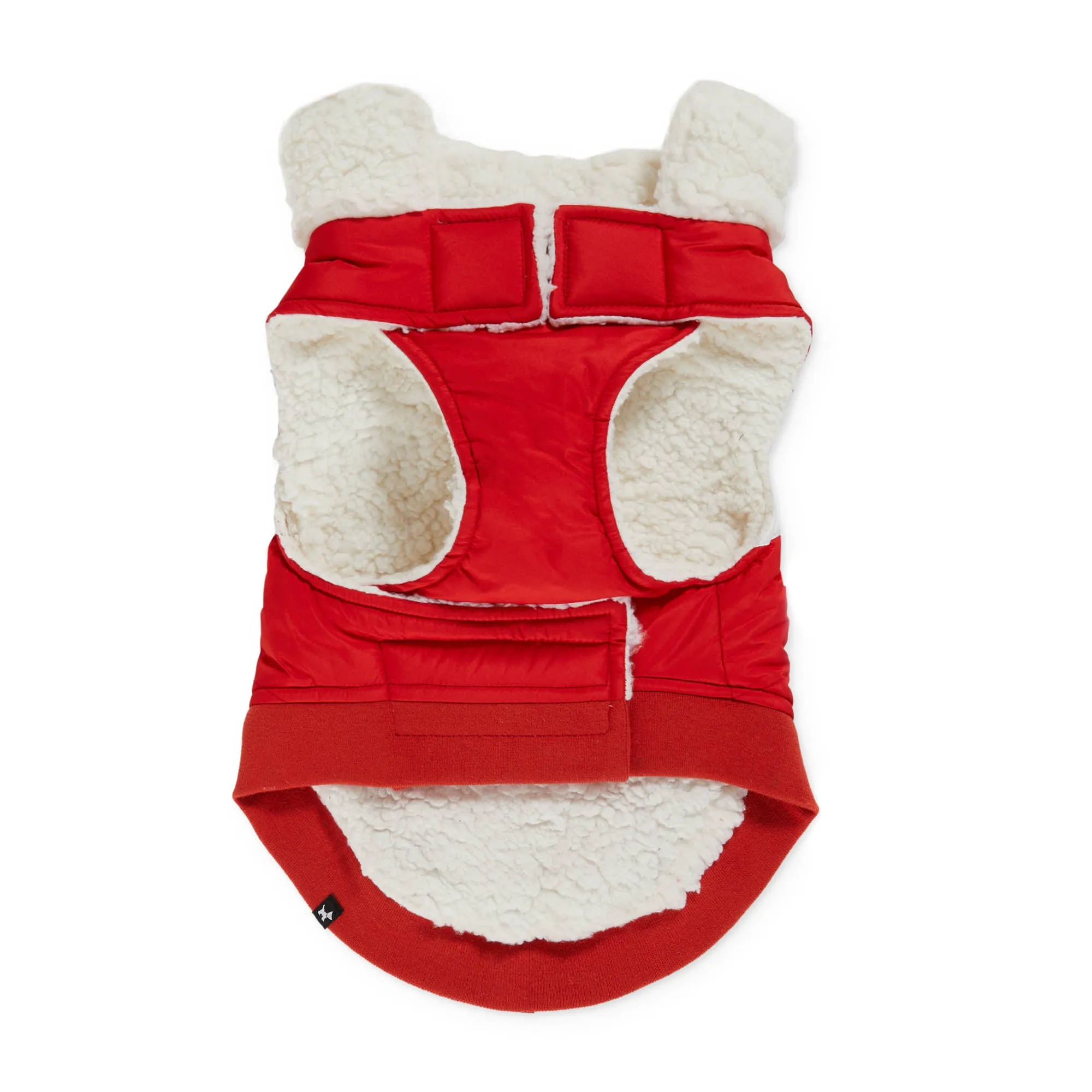 Retro Puffer Vest with Sherpa Lining