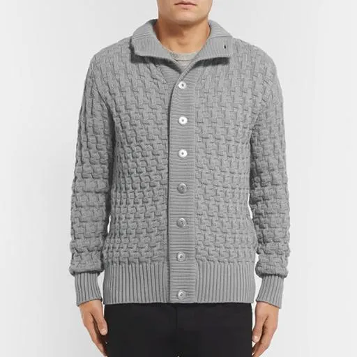 Stark Textured-Knit Cardigan
