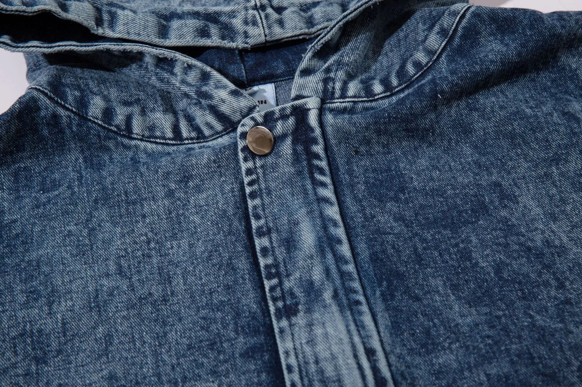 Stylish Hooded Denim Vest