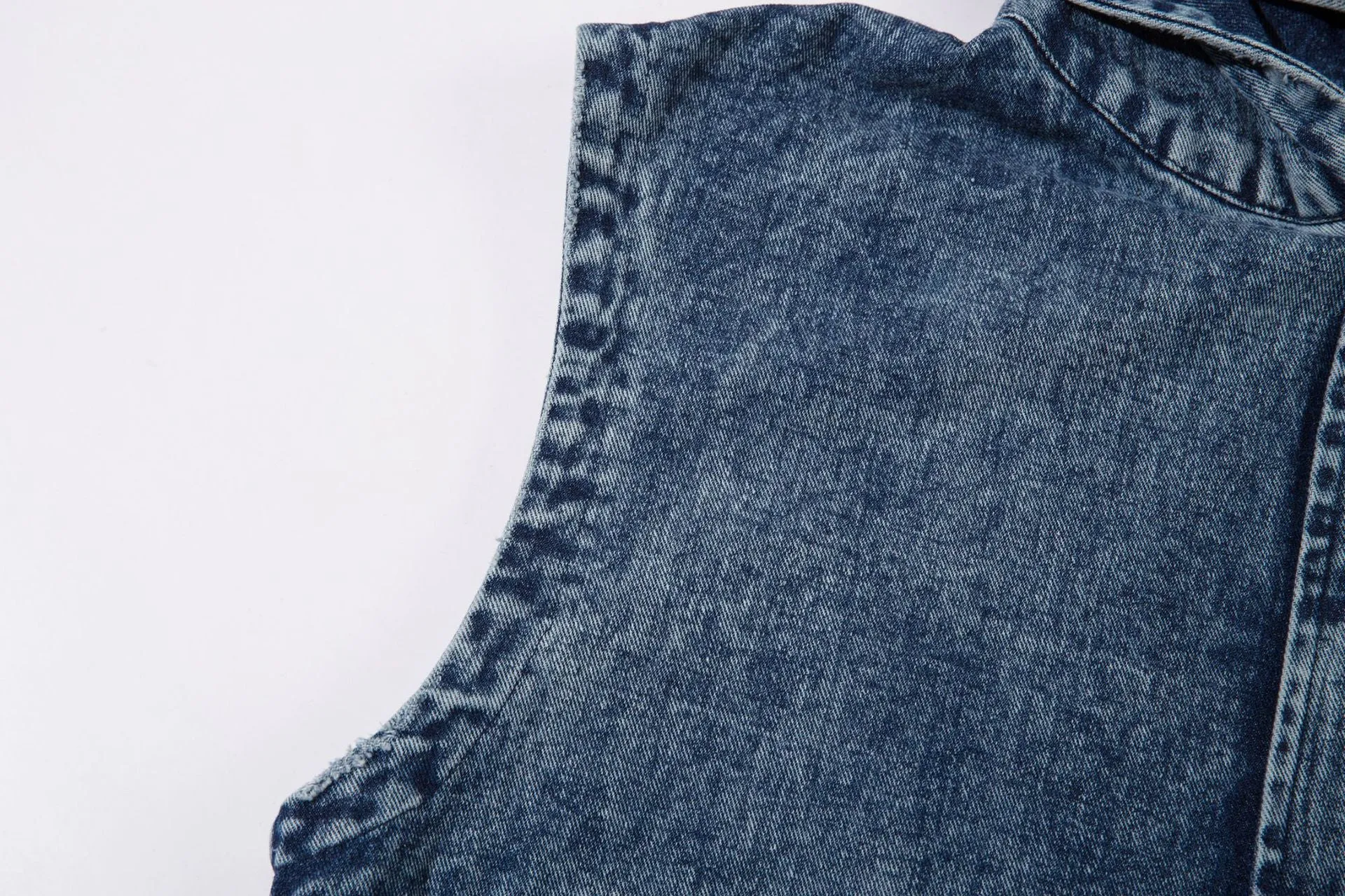 Stylish Hooded Denim Vest
